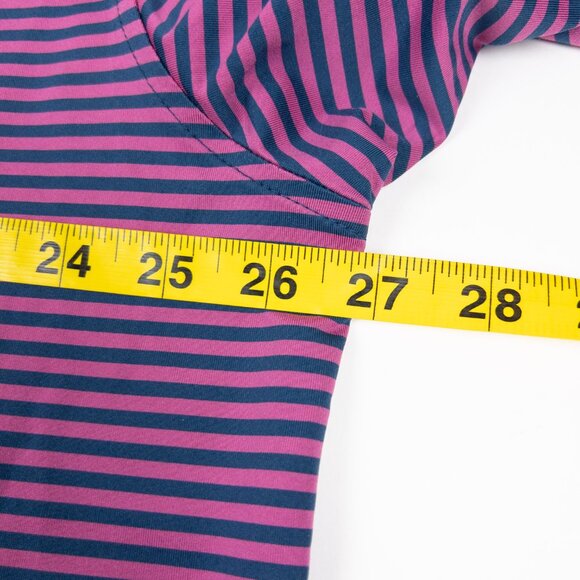 Peter Millar Summer Comfort Golf Polo Mens 2XL Pink Striped Wicking Milwaukee CC - Picture 11 of 11